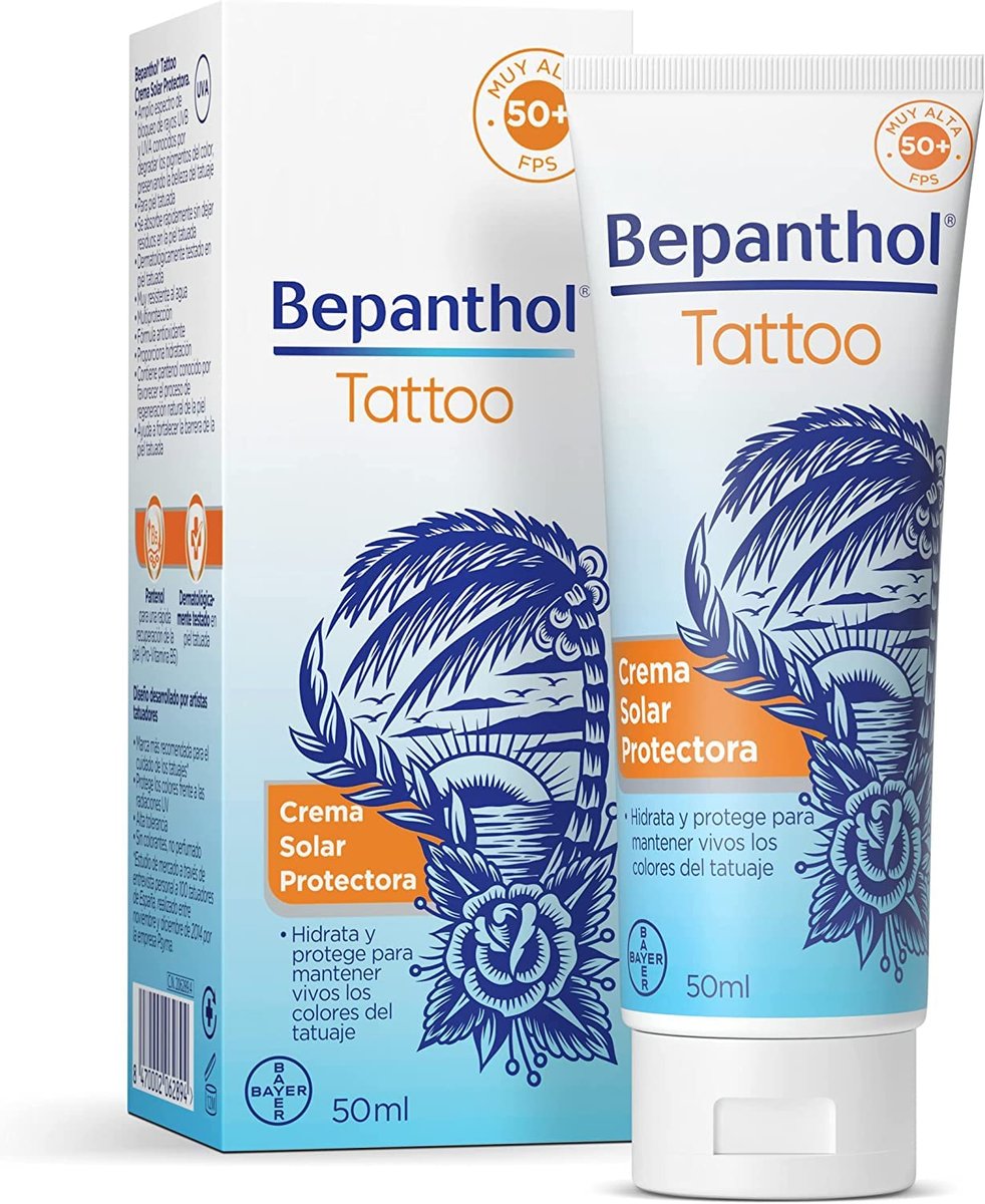 Bepanthol Tattoo Sun Cream SPF 50 - 50 ml | Sun Protection for Tattoos - görsel 1