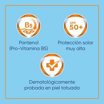 Bepanthol Tattoo Sun Cream SPF 50 - 50 ml | Sun Protection for Tattoos