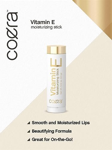 Coera Vitamin E Moisturizing Stick for Lips - .12 oz (2 Pack) - Hydrating & Nourishing Lip Balm, Free of Parabens, SLS & Fragrances