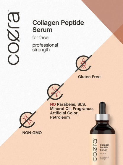Coera Collagen Peptides Face Serum with Verisol – Professional Strength, Paraben-Free, 4 fl oz