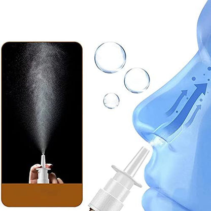 GSHLLO 6 Pack 15ml Glass Nasal Spray Bottles - Refillable Empty Nose Sprayers with Fine Mist Pump for Travel and Home
