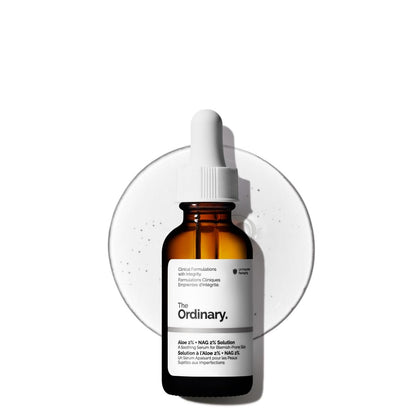 The Ordinary Aloe 2% + NAG 2% Solution – Soothing Serum for Post-Acne Marks, 1 fl oz Avelisse