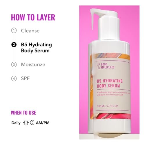 Good Molecules B5 Hydrating Body Serum – Vitamin B5 & Beta Glucan Ultra-Hydrating Body Serum for Plump, Supple Skin Avelisse