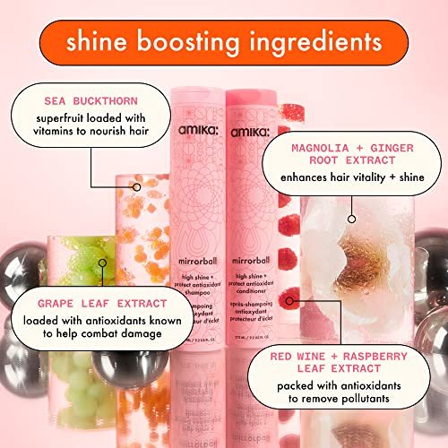 Amika Mirrorball High Shine + Protect Antioxidant Shampoo, 33.8 fl oz Avelisse