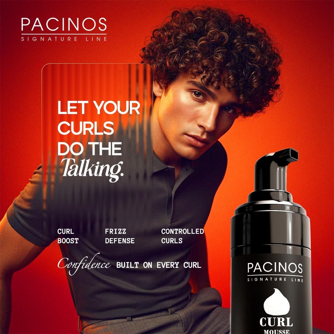 Pacinos Signature Line Curl Enhancing Mousse - Light Hold Hair Mousse and Styling Foam for Curly, Wavy, and Coily Hair - 3.38 oz - görsel 7