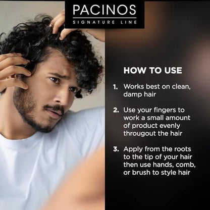 Pacinos Signature Line Curl Enhancing Mousse - Light Hold Hair Mousse and Styling Foam for Curly, Wavy, and Coily Hair - 3.38 oz