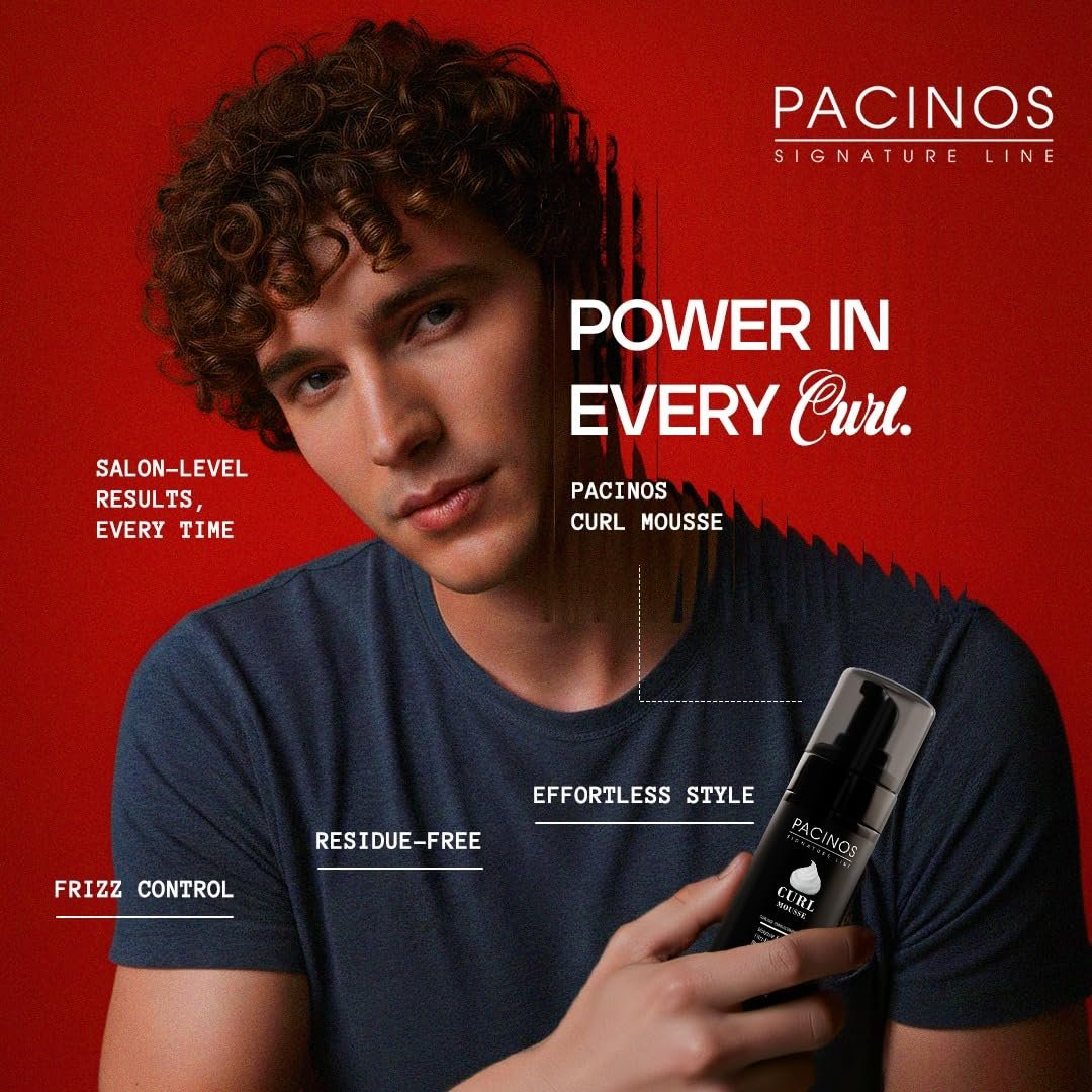Pacinos Signature Line Curl Enhancing Mousse - Light Hold Hair Mousse and Styling Foam for Curly, Wavy, and Coily Hair - 3.38 oz - görsel 3