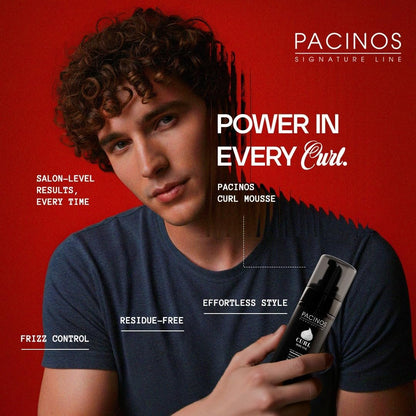 Pacinos Signature Line Curl Enhancing Mousse - Light Hold Hair Mousse and Styling Foam for Curly, Wavy, and Coily Hair - 3.38 oz
