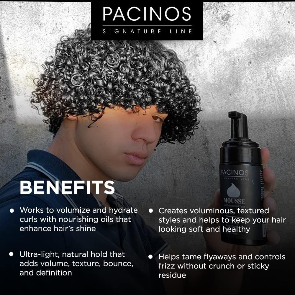 Pacinos Signature Line Curl Enhancing Mousse - Light Hold Hair Mousse and Styling Foam for Curly, Wavy, and Coily Hair - 3.38 oz - görsel 5