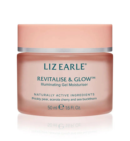 Liz Earle Revitalize & Glow Illuminating Gel Moisturizer - Brightening Vitamin C Face Cream & Pore Minimizer - Enriched with Acerola Cherry to Gently Exfoliate Skin and Boost Hydration (50ml) Avelisse