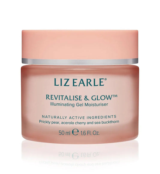 Liz Earle Revitalize & Glow Illuminating Gel Moisturizer - Brightening Vitamin C Face Cream & Pore Minimizer - Enriched with Acerola Cherry to Gently Exfoliate Skin and Boost Hydration (50ml) Avelisse