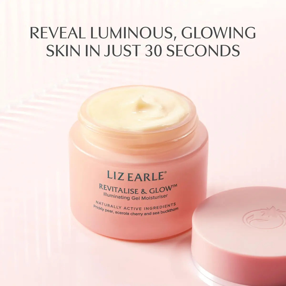 Liz Earle Revitalize & Glow Illuminating Gel Moisturizer - Brightening Vitamin C Face Cream & Pore Minimizer - Enriched with Acerola Cherry to Gently Exfoliate Skin and Boost Hydration (50ml) Avelisse