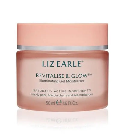 Liz Earle Revitalize & Glow Illuminating Gel Moisturizer - Brightening Vitamin C Face Cream & Pore Minimizer - Enriched with Acerola Cherry to Gently Exfoliate Skin and Boost Hydration (50ml) Avelisse