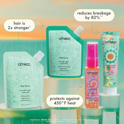 Amika Rescue Team Hair Routine Trial Set - Signature Shampoo & Conditioner, 7 Fl Oz Avelisse