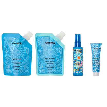 Amika Hydro Dream Hair Routine Trial Set - Hydrating Shampoo & Conditioner for Dry Hair Avelisse