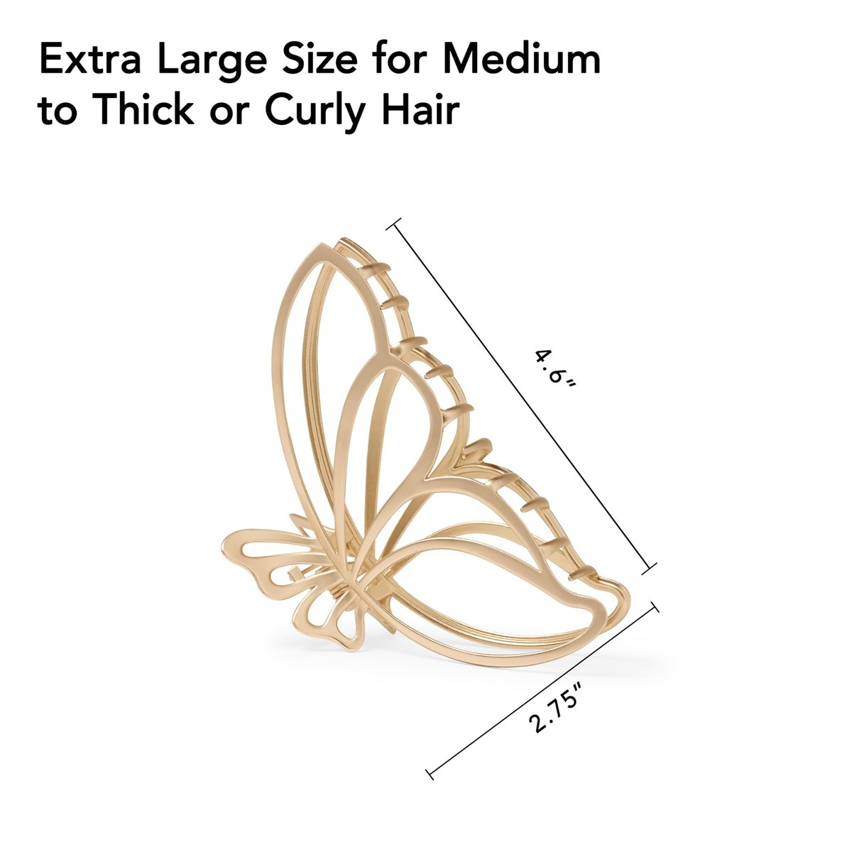 The Hair Edit Gilded Wing Clip – Large Chic Gold Metal Hair Clip for Women, Hair Accessory for Styling & Everyday Wear, Clip For Medium, Thick or Curly Hair, Ideal Gift For Women, Perfect for Updos Avelisse
