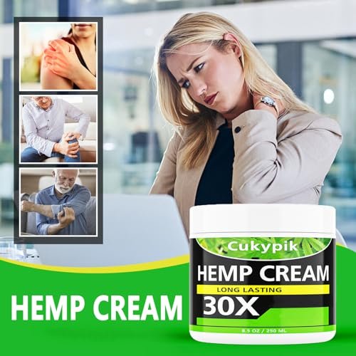 JUYIHEAL Hemp Cream 8.5oz – Natural Soothing Topical Cream with Arnica, MSM, Turmeric, Menthol & Aloe Vera Avelisse