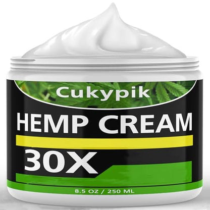 JUYIHEAL Hemp Cream 8.5oz – Natural Soothing Topical Cream with Arnica, MSM, Turmeric, Menthol & Aloe Vera Avelisse