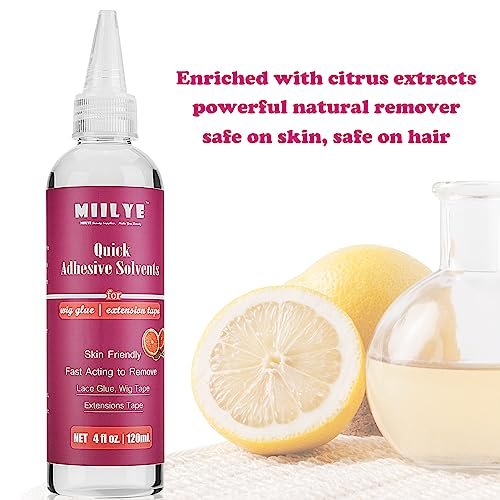 MIILYE Tape in Extension Remover Spray 4OZ/120ml - Fast & Gentle Hair Extension Tape Remover, Lace Wig Glue Remover, No Greasy, Easy Clean - görsel 4