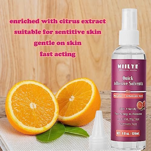 MIILYE Tape in Extension Remover Spray 4OZ/120ml - Fast & Gentle Hair Extension Tape Remover, Lace Wig Glue Remover, No Greasy, Easy Clean - görsel 14