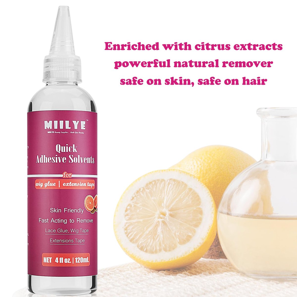 MIILYE Tape in Extension Remover Spray 4OZ/120ml - Fast & Gentle Hair Extension Tape Remover, Lace Wig Glue Remover, No Greasy, Easy Clean - görsel 3