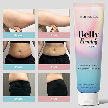 SILKDERMIS B Flat Belly Firming Cream - Skin Tightening & Cellulite Cream for Stomach, Thighs & Butt, Moisturizing Firming Lotion with Powerful Natural Ingredients, 120 ML Avelisse
