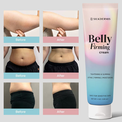 SILKDERMIS B Flat Belly Firming Cream - Skin Tightening & Cellulite Cream for Stomach, Thighs & Butt, Moisturizing Firming Lotion with Powerful Natural Ingredients, 120 ML Avelisse