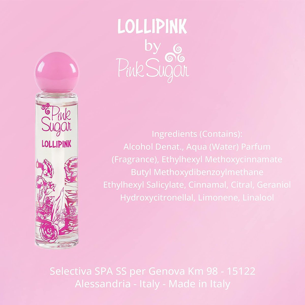 Pink Sugar Lollipink Eau De Toilette Perfume for Women – Fruity Floral Scent with Sweet Notes of Apple, Rose, and Vanilla, Long Lasting, 3.4 Fl Oz - görsel 9