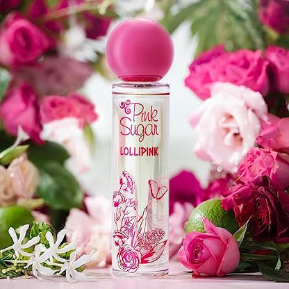 Pink Sugar Lollipink Eau De Toilette Perfume for Women – Fruity Floral Scent with Sweet Notes of Apple, Rose, and Vanilla, Long Lasting, 3.4 Fl Oz