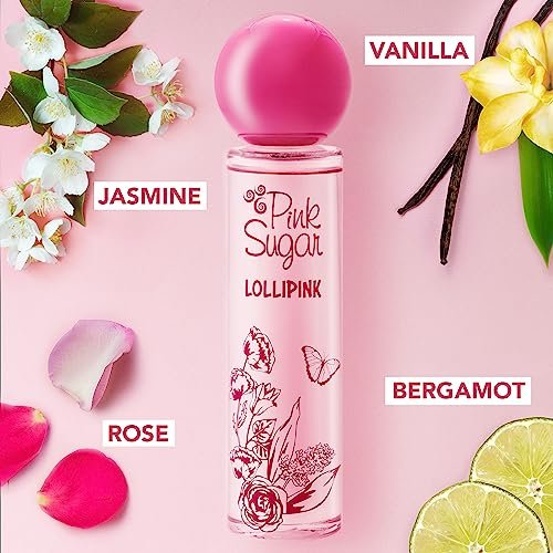 Pink Sugar Lollipink Eau De Toilette Perfume for Women – Fruity Floral Scent with Sweet Notes of Apple, Rose, and Vanilla, Long Lasting, 3.4 Fl Oz - görsel 8