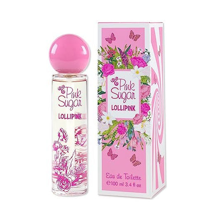 Pink Sugar Lollipink Eau De Toilette Perfume for Women – Fruity Floral Scent with Sweet Notes of Apple, Rose, and Vanilla, Long Lasting, 3.4 Fl Oz