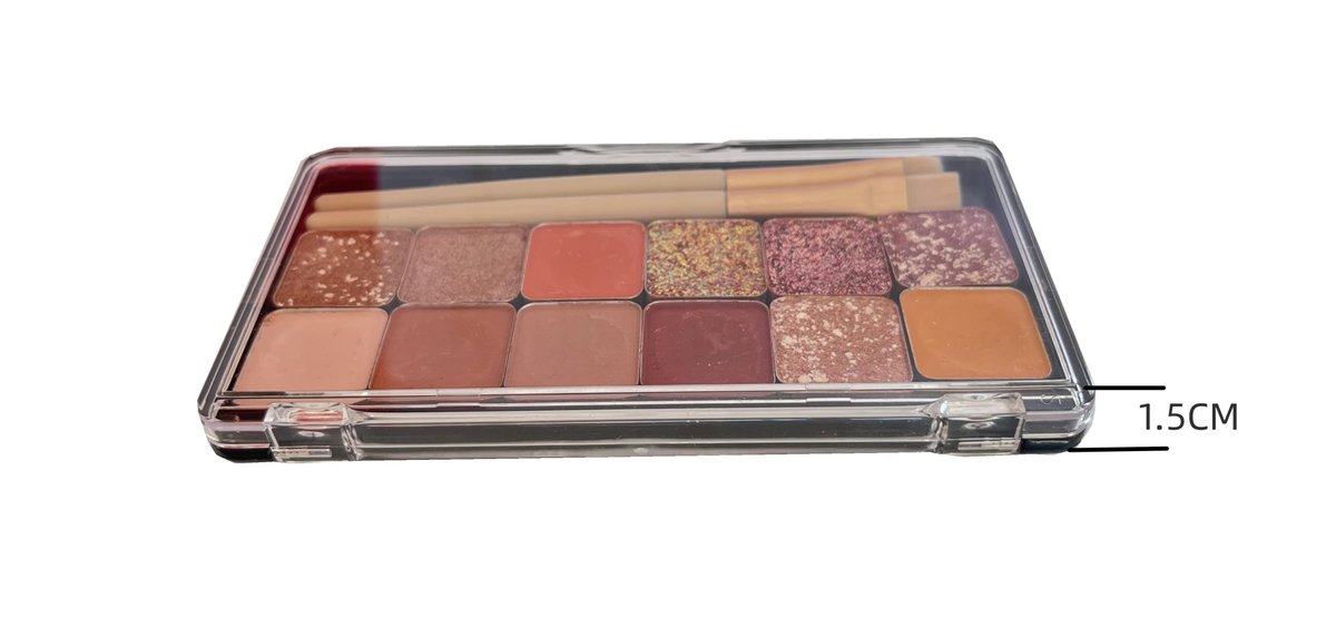 2-Pack Rectangular Mini Magnet Makeup Palette with 10 Metal Stickers - Empty Eyeshadow Blush Storage Case - görsel 6