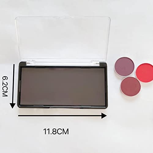 2-Pack Rectangular Mini Magnet Makeup Palette with 10 Metal Stickers - Empty Eyeshadow Blush Storage Case - görsel 4
