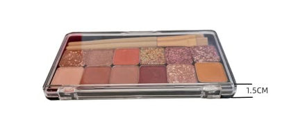 2-Pack Rectangular Mini Magnet Makeup Palette with 10 Metal Stickers - Empty Eyeshadow Blush Storage Case