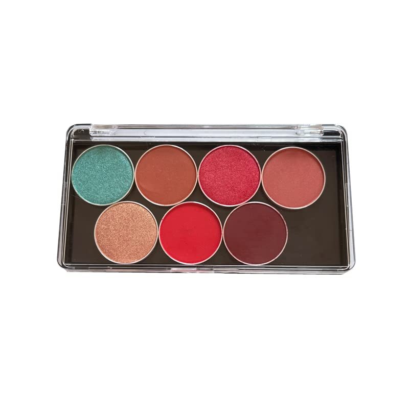 2-Pack Rectangular Mini Magnet Makeup Palette with 10 Metal Stickers - Empty Eyeshadow Blush Storage Case - görsel 8