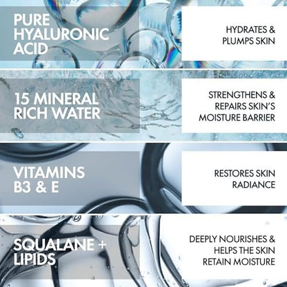 VICHY Mineral 89 Rich Cream, 100H Moisture Boosting Cream, Hydrating Face Moisturizer with Hyaluronic Acid, Niacinamide and Lipids, Daily Face Moisturizer with Rich Texture for Dry Skin Avelisse