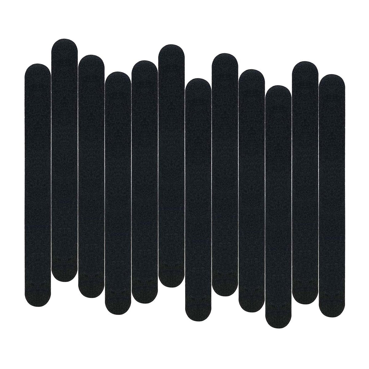 12 Pack Professional Emery Boards - 100/180 Grit Nail File Pack for Acrylic and Natural Nails, Black - görsel 1