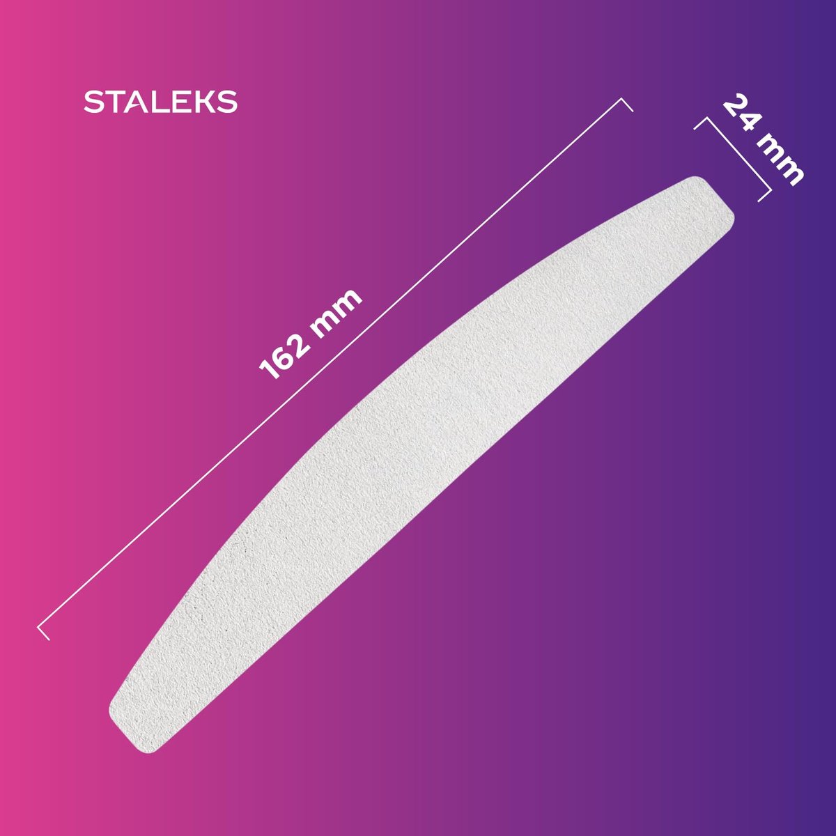 STALEKS PRO Expert 40 Disposable White Crescent Abrasives for Nail File Base – 240 Grit, 30 Pcs – Soft Foam Layer Files for Nail Polishing & Prep (162x24mm) - görsel 7