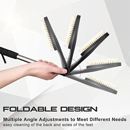 EASACE Body Brush for Back - Long Handle Bath Brush with Adjustable Head, Soft Bristles for Wet or Dry Showering Avelisse