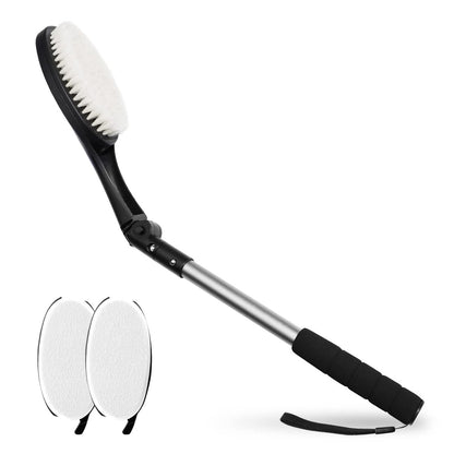 EASACE Body Brush for Back - Long Handle Bath Brush with Adjustable Head, Soft Bristles for Wet or Dry Showering Avelisse