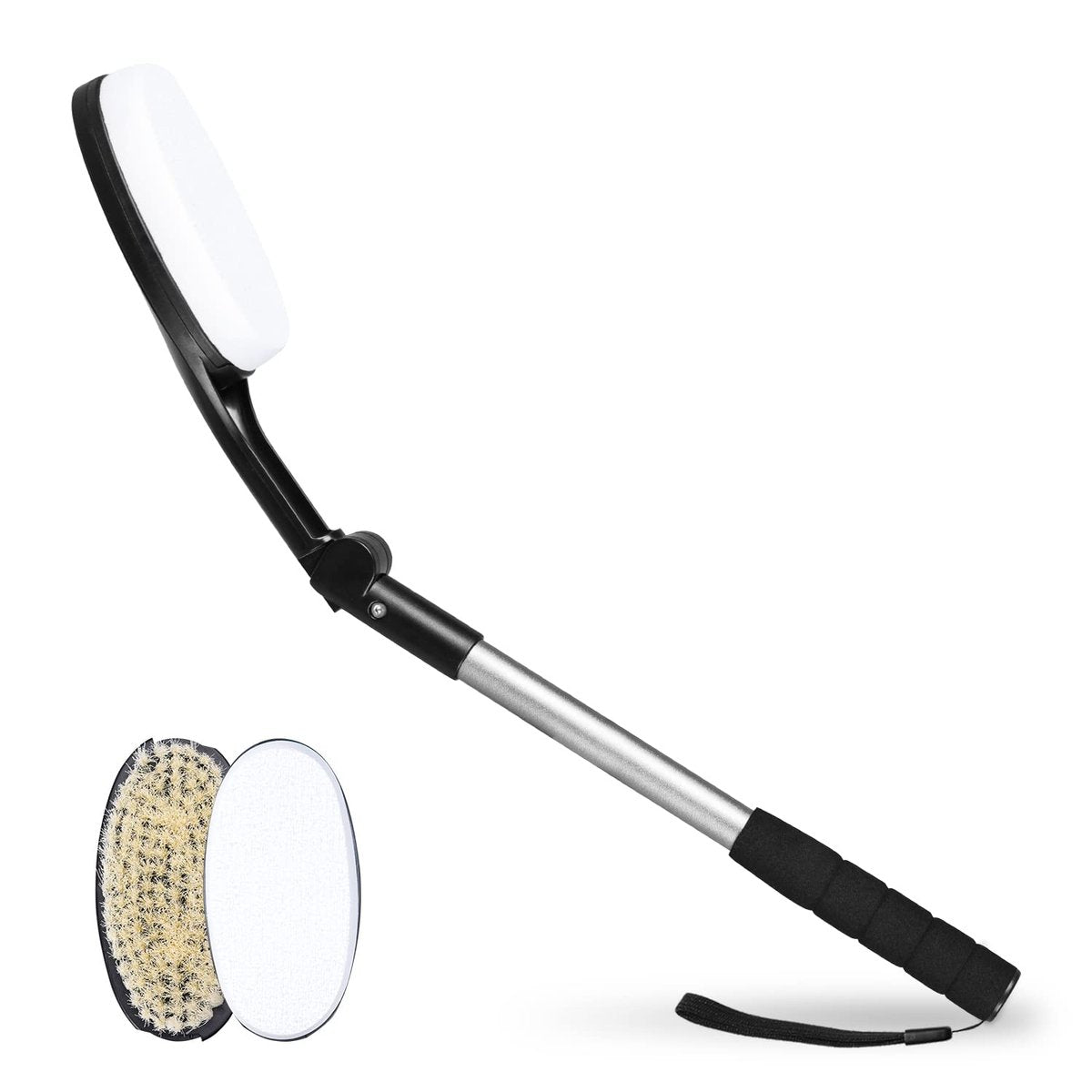 EASACE Body Brush for Back - Long Handle Bath Brush with Adjustable Head, Soft Bristles for Wet or Dry Showering Avelisse