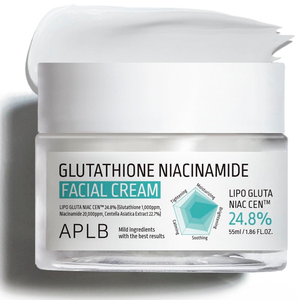 APLB Glutathione Niacinamide Facial Cream - LIPO GLUTA NIAC CEN™ 24.8% - Deep Hydration & Skin Elasticity - Korean Skincare Moisturizer Avelisse