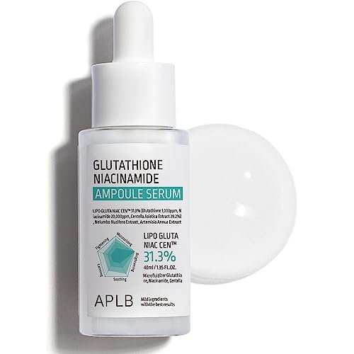 APLB Glutathione Niacinamide Ampoule Serum | LIPO GLUTA NIAC CEN™ 31.3% 1.35 FL.OZ | Korean Skincare for Long-Lasting Moisture, Improved Elasticity & Revitalized Skin Avelisse
