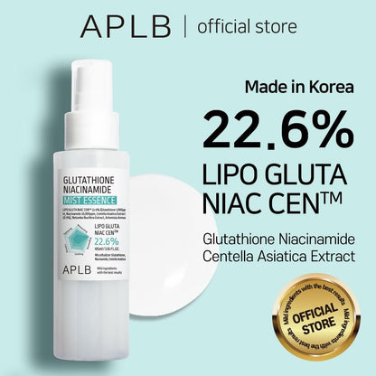 APLB Glutathione Niacinamide Mist Essence | LIPO GLUTA NIAC CEN™ 22.6% 3.55 FL.OZ | Korean Skincare Replenishing Moisture Mist Avelisse