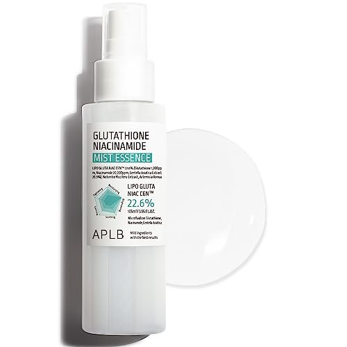 APLB Glutathione Niacinamide Mist Essence | LIPO GLUTA NIAC CEN™ 22.6% 3.55 FL.OZ | Korean Skincare Replenishing Moisture Mist Avelisse