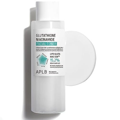 APLB Glutathione Niacinamide Facial Toner | LIPO GLUTA NIAC CEN™ 15.2% - Korean Skincare, Replenishing Moisture, Revitalize Skin Texture (5.41 Fl Oz) Avelisse