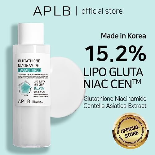 APLB Glutathione Niacinamide Facial Toner | LIPO GLUTA NIAC CEN™ 15.2% - Korean Skincare, Replenishing Moisture, Revitalize Skin Texture (5.41 Fl Oz) Avelisse