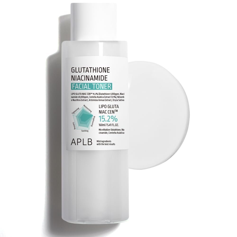 APLB Glutathione Niacinamide Facial Toner | LIPO GLUTA NIAC CEN™ 15.2% - Korean Skincare, Replenishing Moisture, Revitalize Skin Texture (5.41 Fl Oz) Avelisse