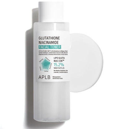 APLB Glutathione Niacinamide Facial Toner | LIPO GLUTA NIAC CEN™ 15.2% - Korean Skincare, Replenishing Moisture, Revitalize Skin Texture (5.41 Fl Oz) Avelisse