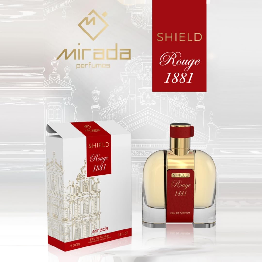 MIRADA Shield Rouge 1881 Eau de Parfum - Unisex 3.4 FL Oz (100ml) with Saffron, Jasmine, Amberwood - görsel 13